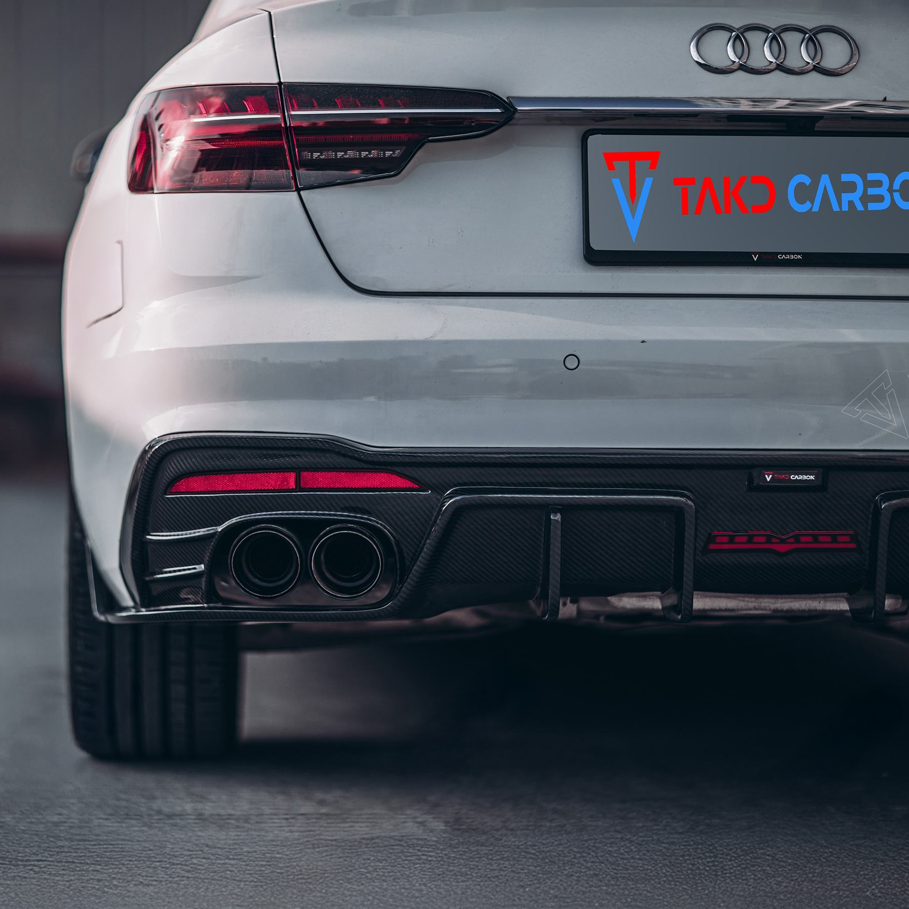 Audi TAKD V2 Pre-Preg Carbon Fiber Rear Diffuser & Spats for B9.5 A4 & S4