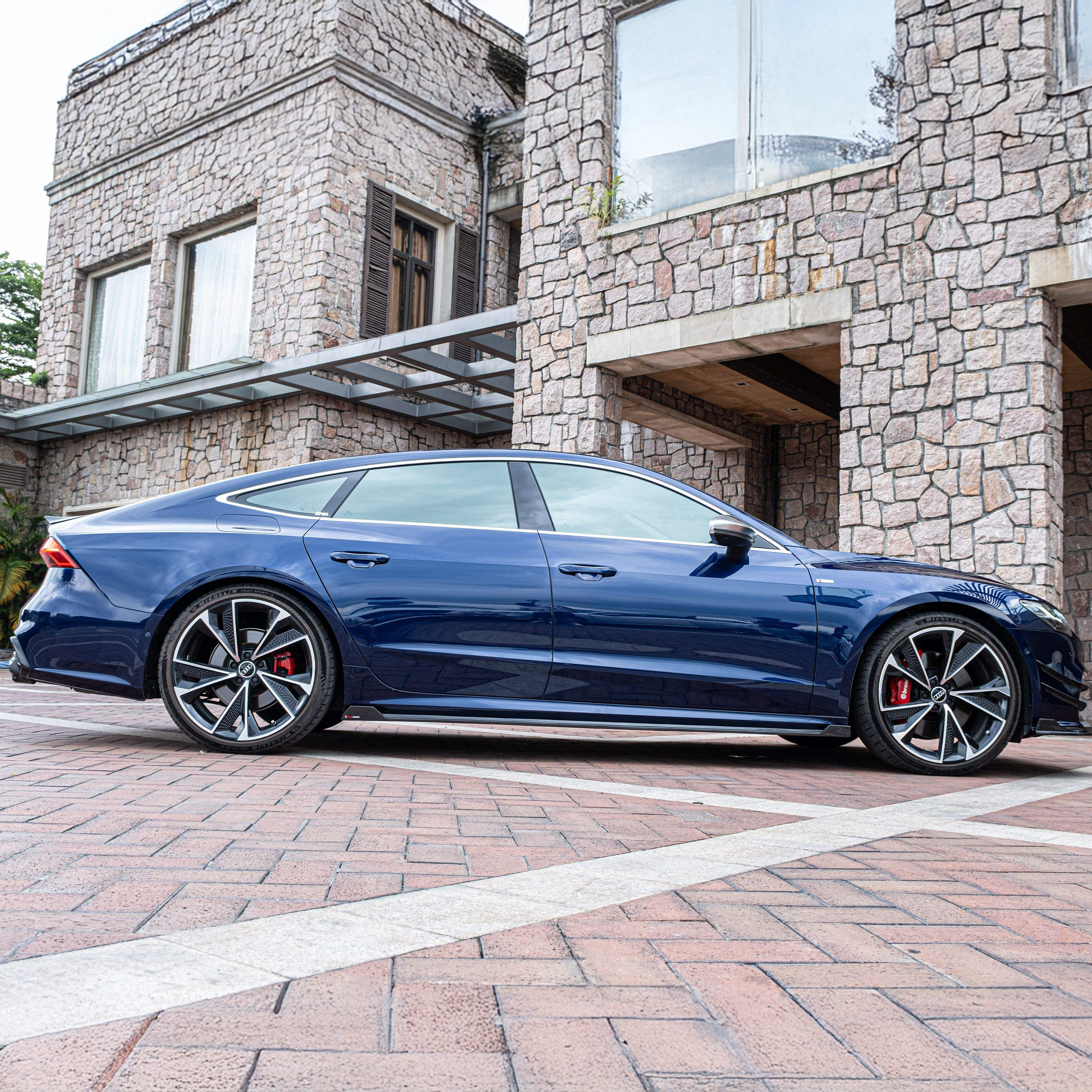 Audi TAKD Pre-Preg Carbon Fiber Side Skirts for C8 A7 & S7