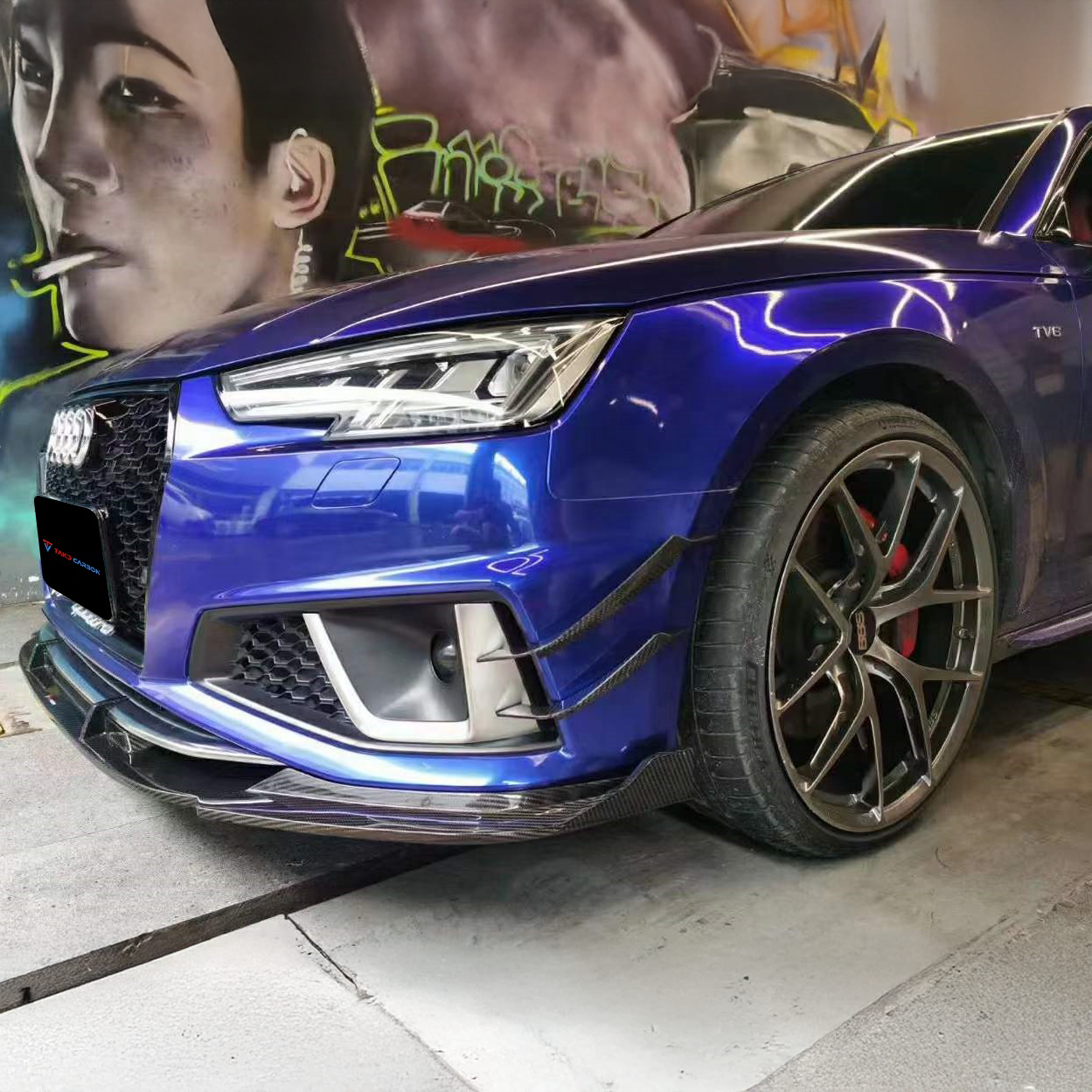 Audi TAKD Pre-Preg Carbon Fiber Front Canards for B9 A4 & S4