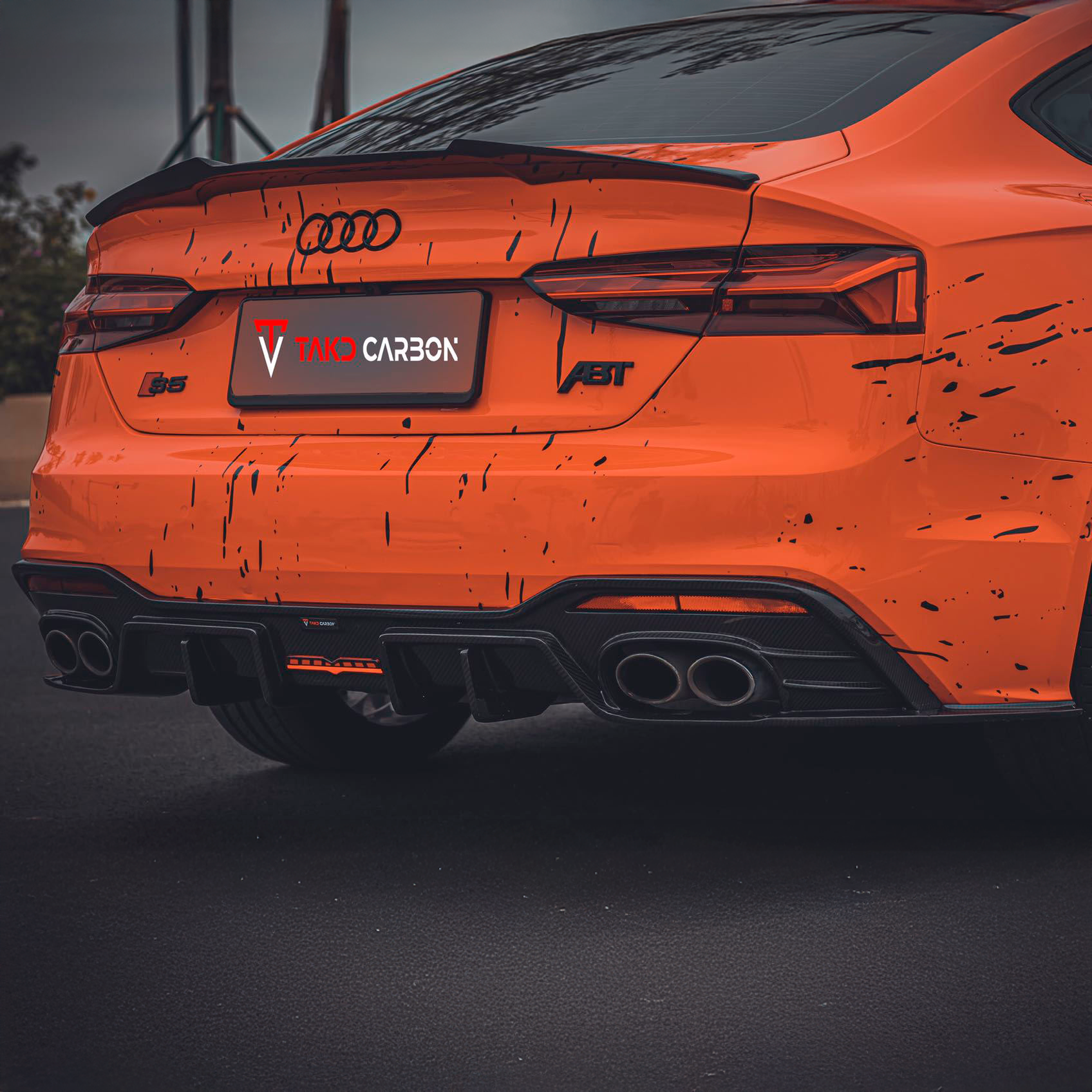 Audi TAKD V2 Pre-Preg Carbon Fiber Rear Diffuser & Spats for B9.5 A5 & S5
