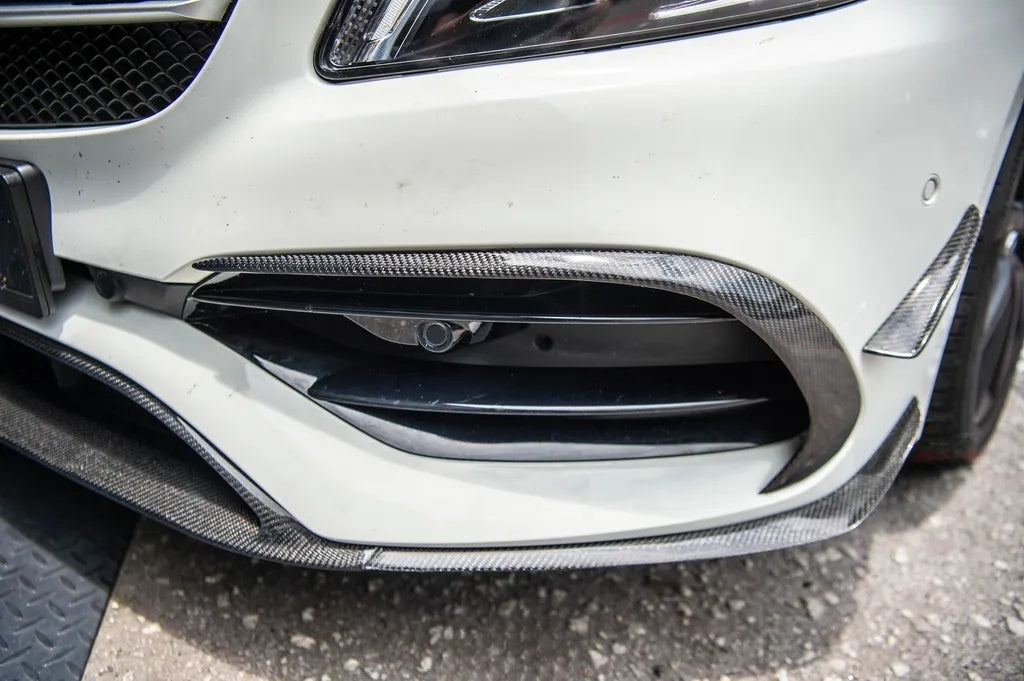 Mercedes Carbon Fiber EEA Designs Front Bumper Lip & Canards for W176 FL