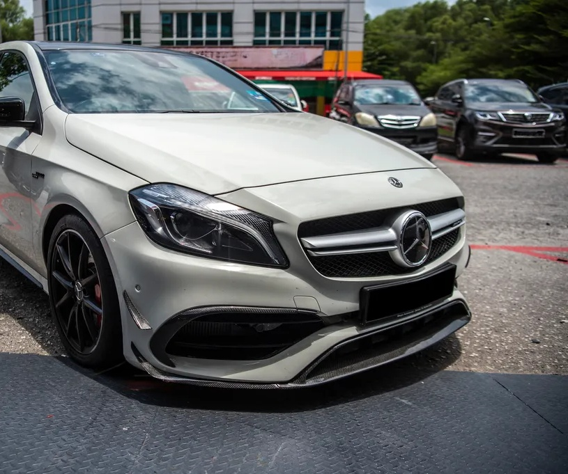 Mercedes Carbon Fiber EEA Designs Front Bumper Lip & Canards for W176 FL