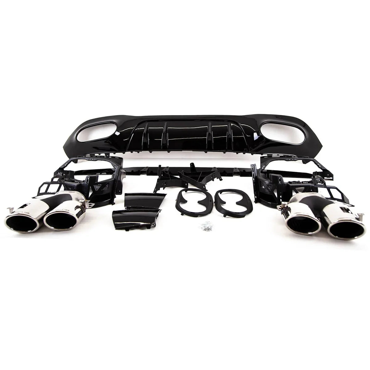 Mercedes Gloss Black AMG Style Rear Diffuser for W177