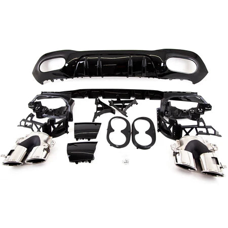 Mercedes Gloss Black AMG Style Rear Diffuser for W177