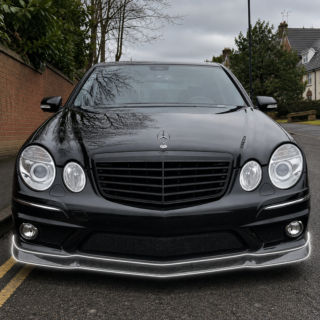 Mercedes Carbon Fiber JSL Style Front Splitter for W211 E63 FL