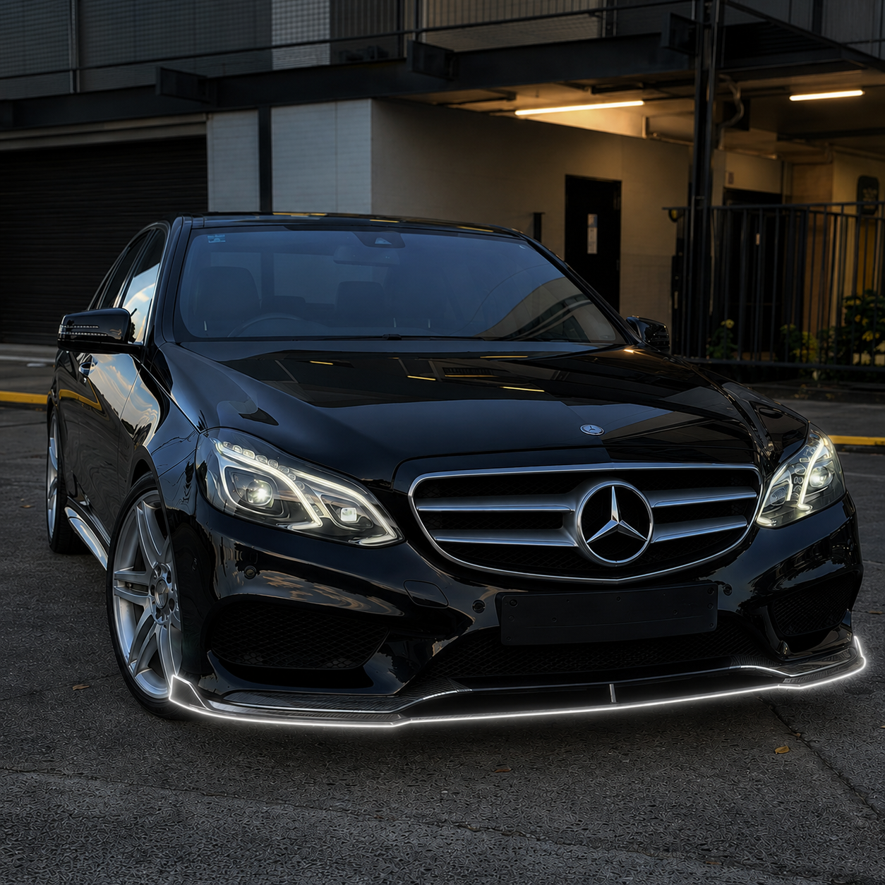 Mercedes Carbon Fiber JSL Style Front Splitter for W212 Sedan