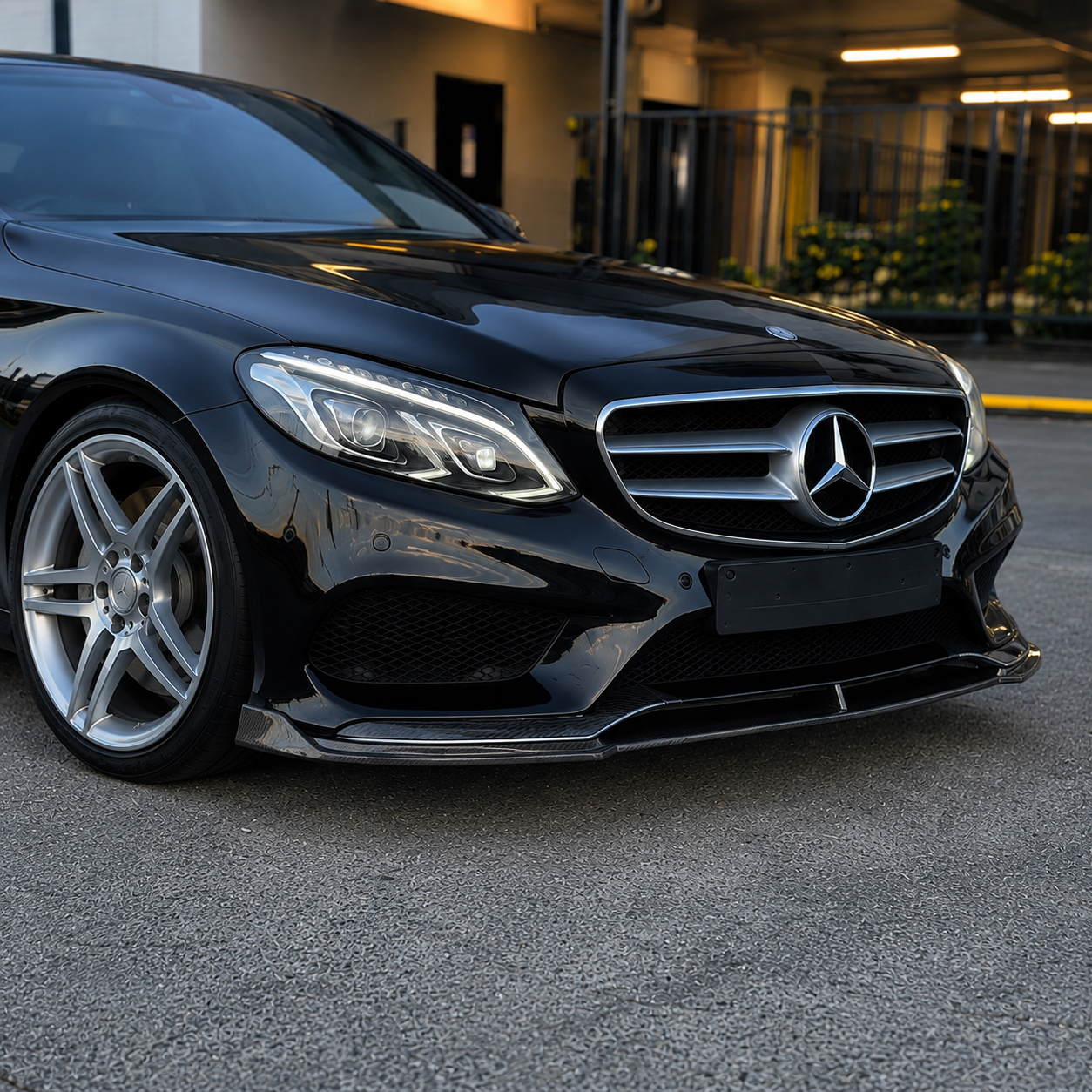 Mercedes Carbon Fiber JSL Style Front Splitter for W212 Sedan