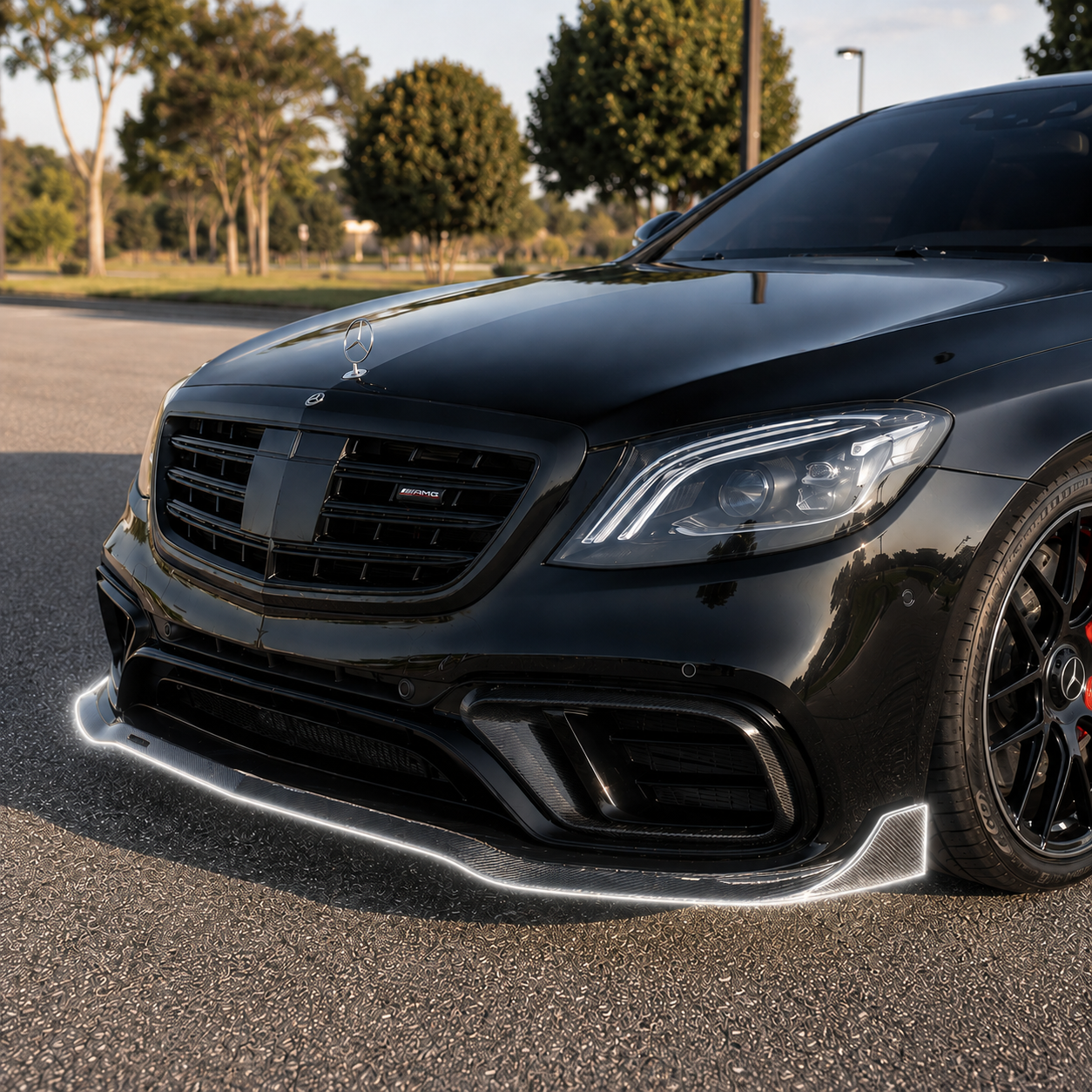 Mercedes Carbon Fiber Front Splitter for W222 S63 & S65
