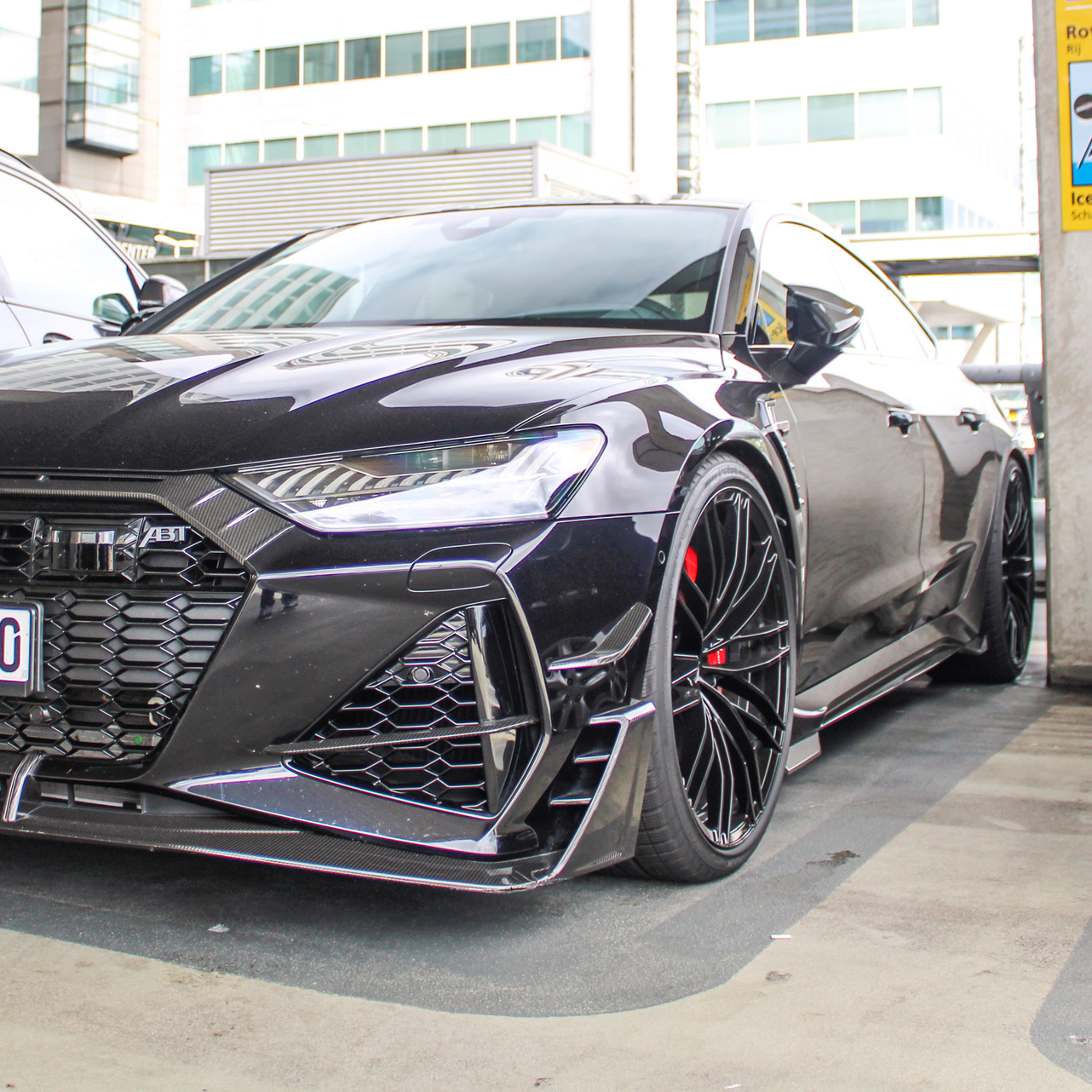 Audi Pre-Preg Carbon Fiber ABT Style Front Canards for C8 RS6 & RS7