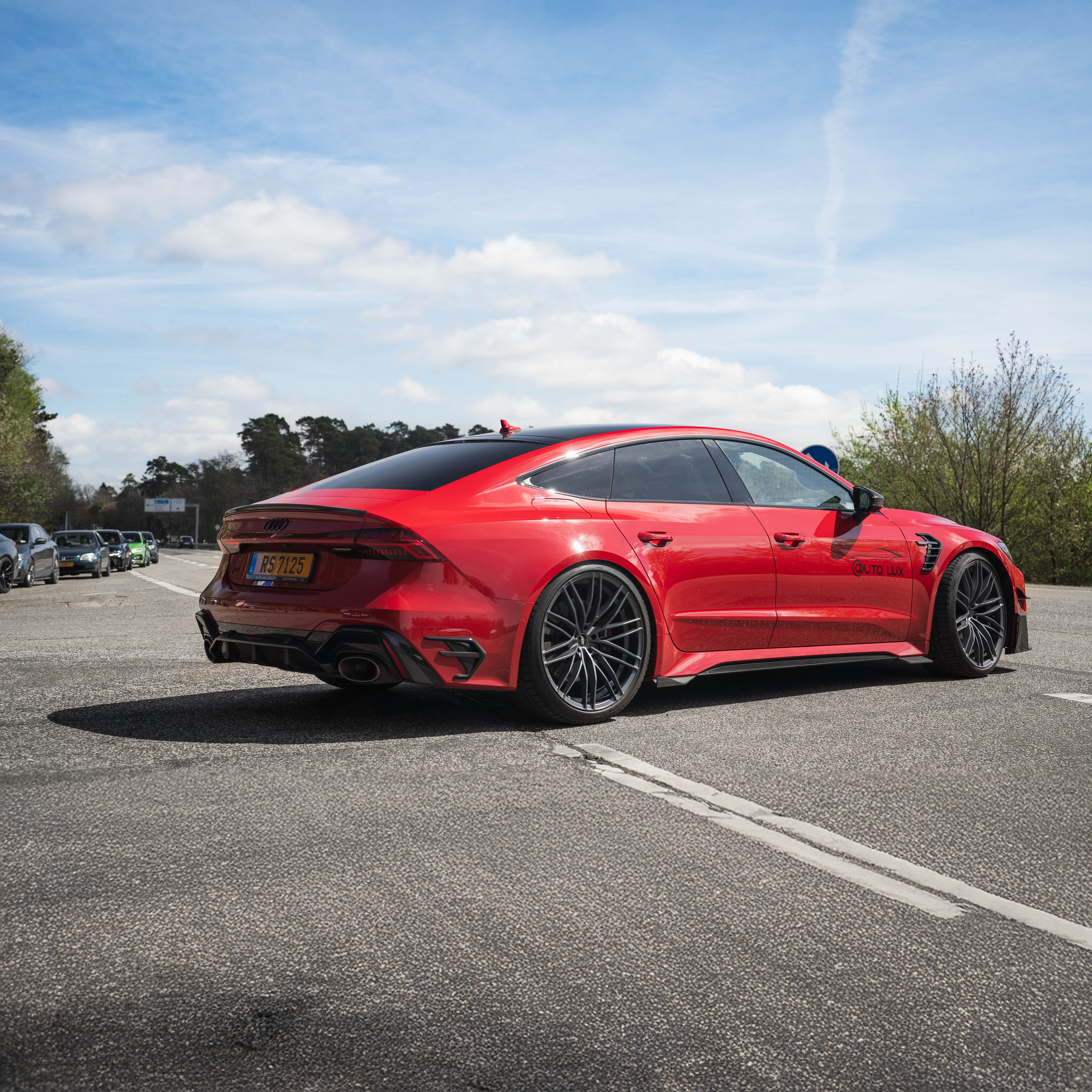 Audi Pre-Preg Carbon Fiber ABT Style Rear Bumper Trim for C8 RS7