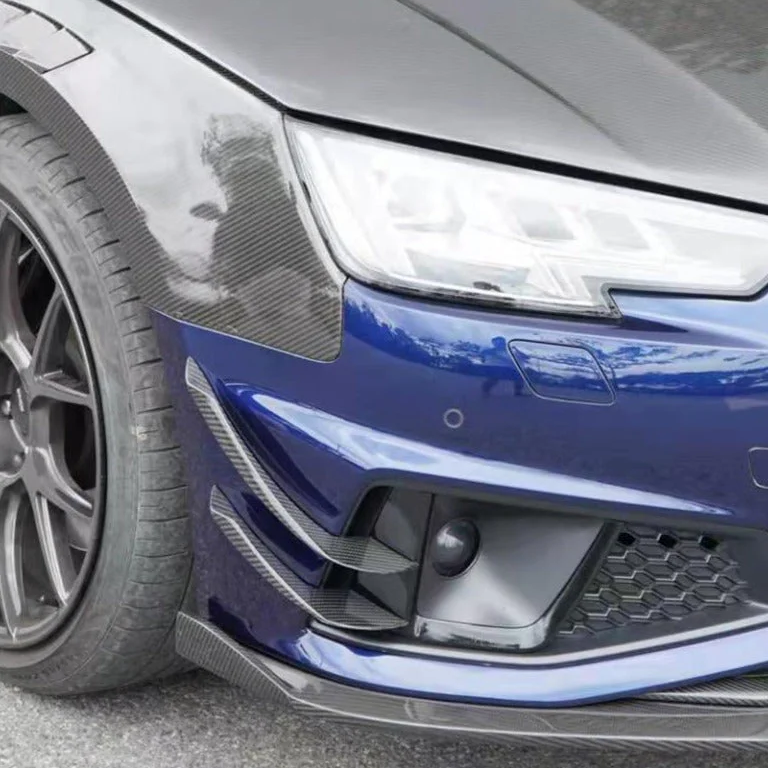 Audi Pre-Preg Carbon Fiber Karbel Style Front Canards for B9