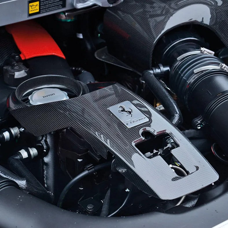 Ferrari Pre-Preg Carbon Fiber Center Engine Cover for F8