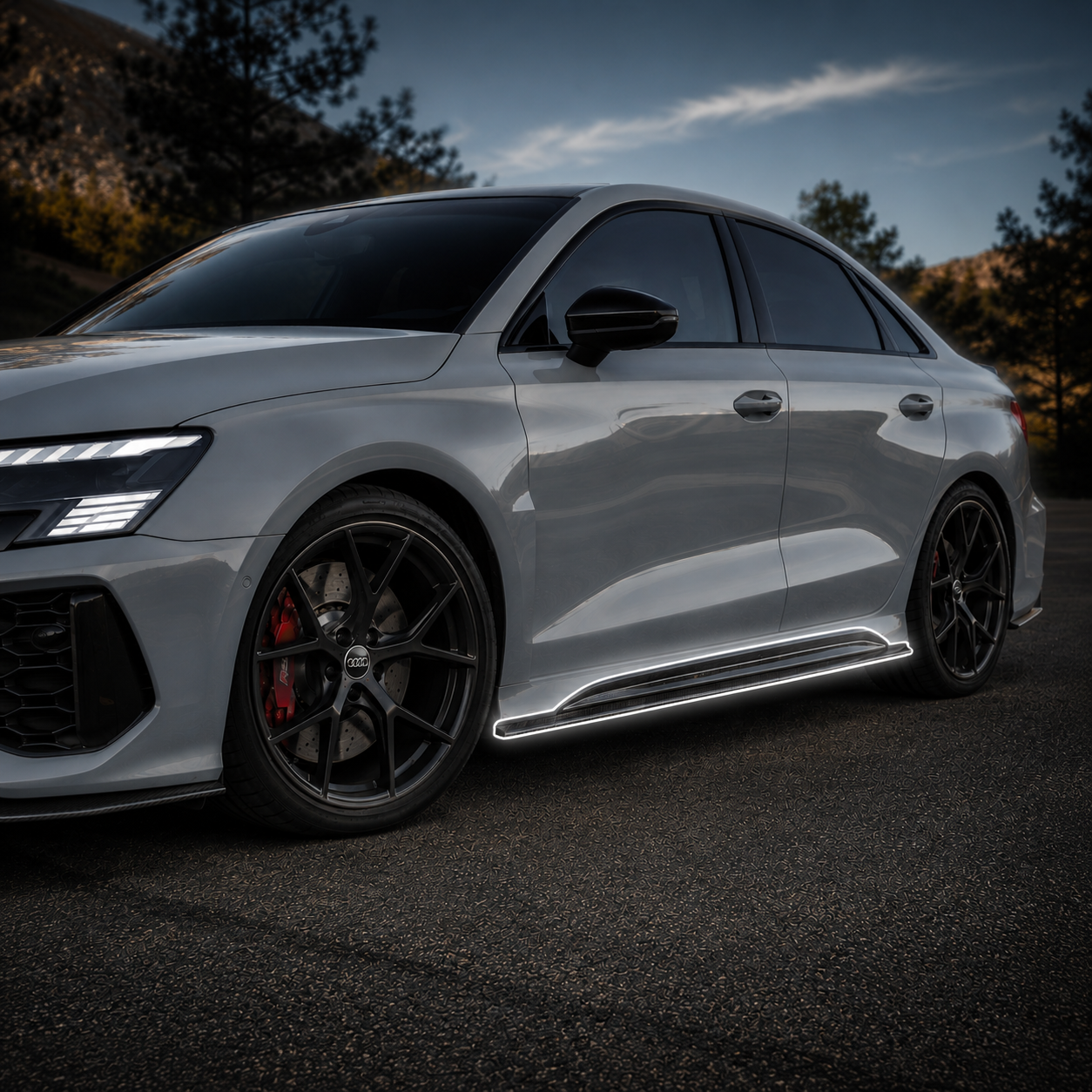 Audi Empero Designs Pre-Preg Carbon Fiber Side Skirts for 8Y RS3