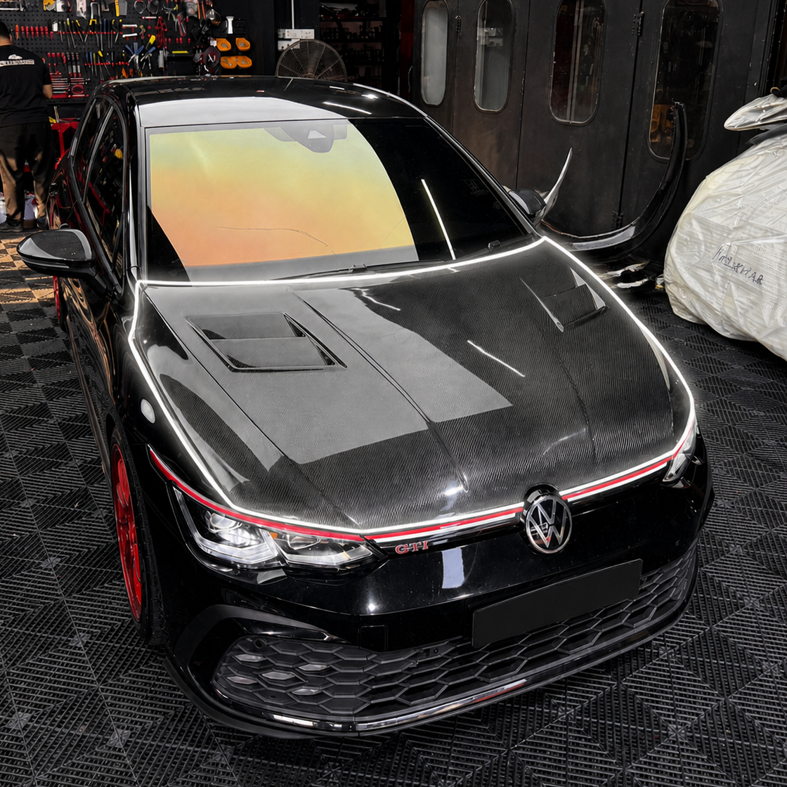 Volkswagen Carbon Fiber ASPEC Style Hood for Golf MK8