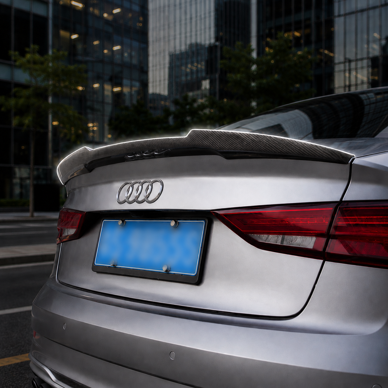 Audi Pre-Preg Carbon Fiber M4 Style Rear Spoiler for 8V Sedan