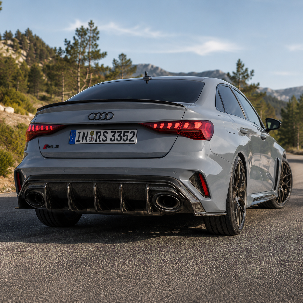 Audi Empero Designs Pre-Preg Carbon Fiber Rear Diffuser for 8.5Y