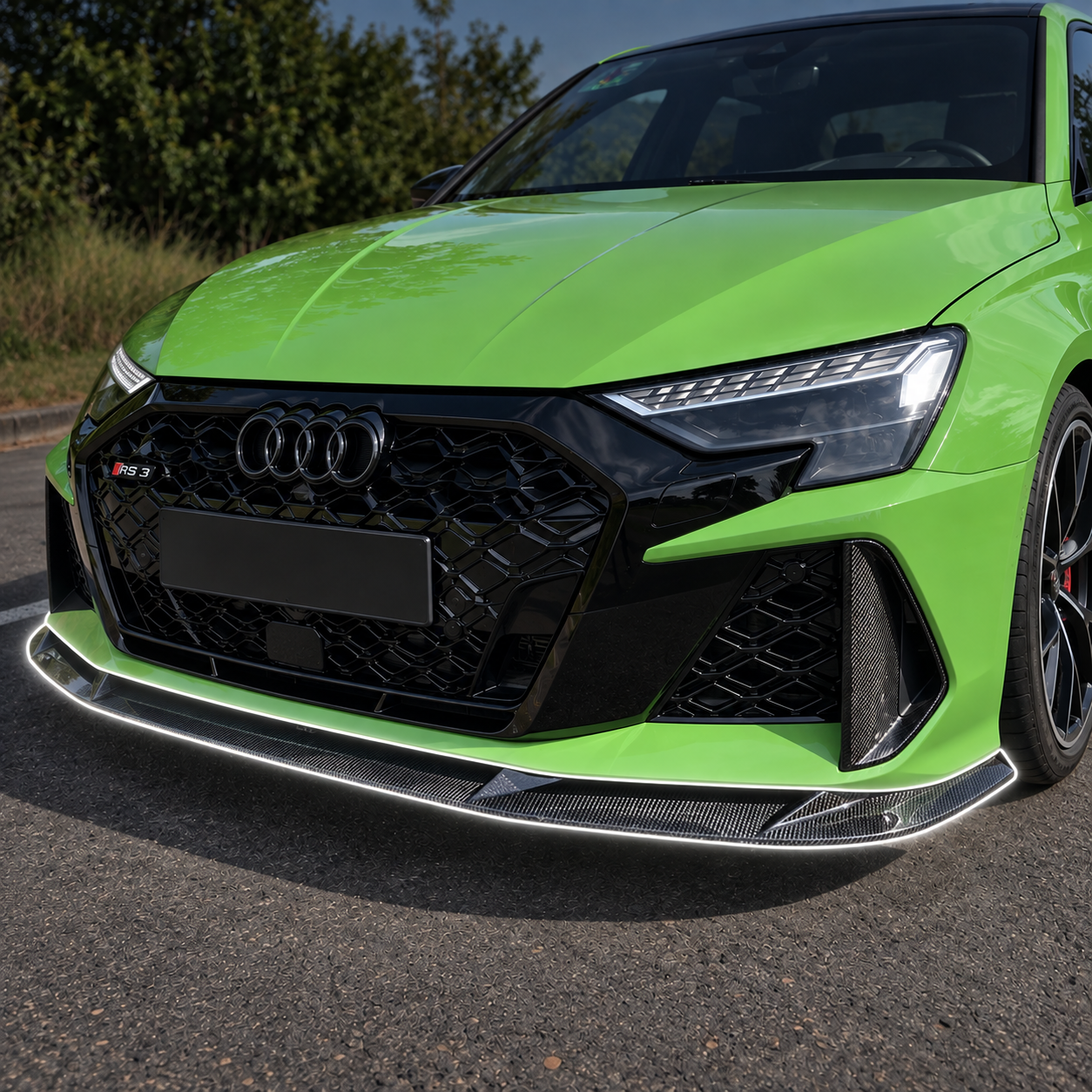 Audi Empero Designs Pre-Preg Carbon Fiber Front Splitter for 8.5Y RS3