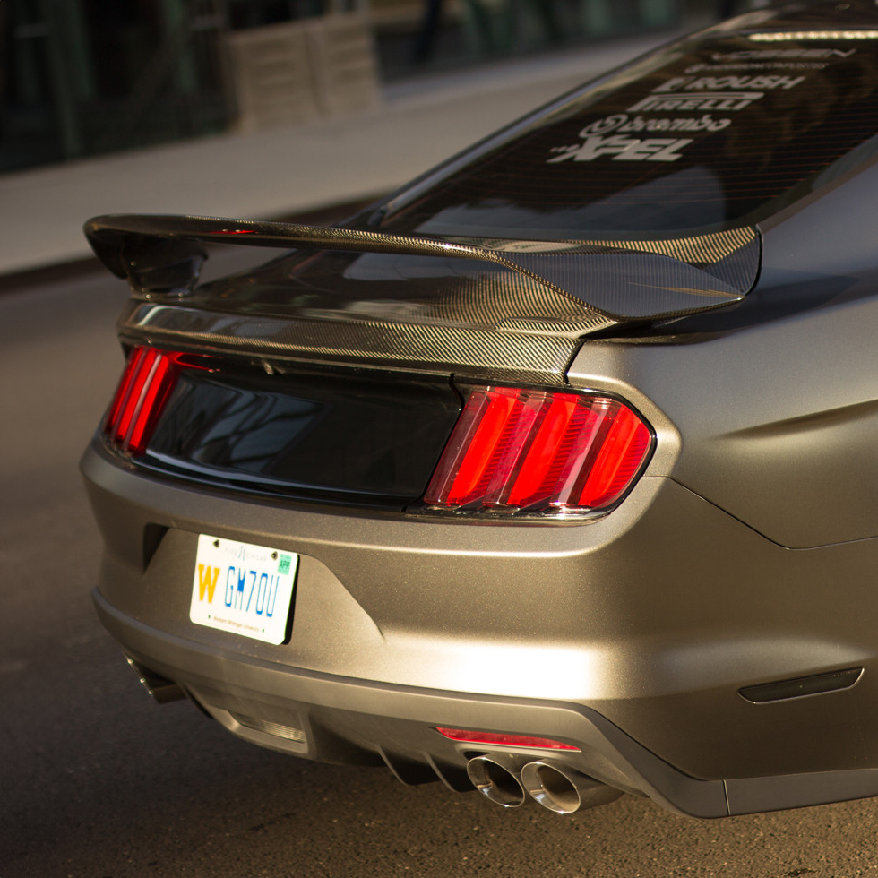 Ford Carbon Fiber GT350R Style Rear Spoiler for Mustang 2015-2023