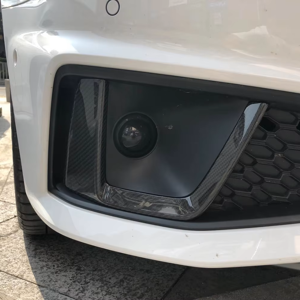 Audi Carbon Fiber Front Fog Light Vent Trim for B9