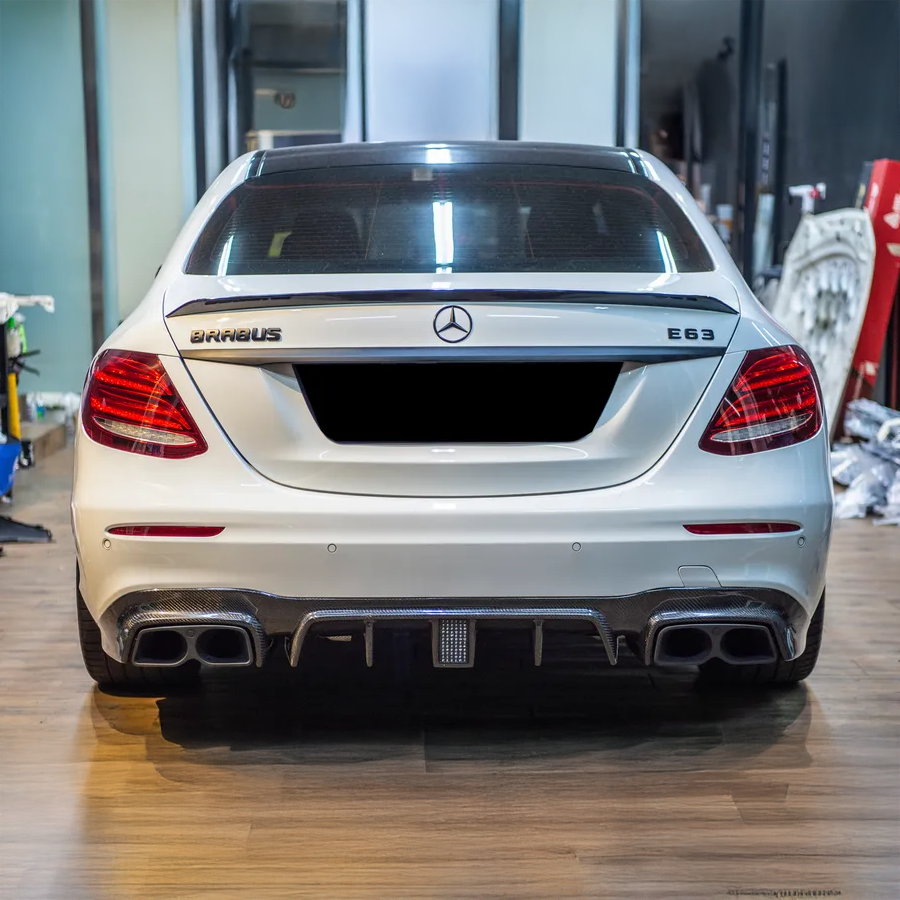 Mercedes Carbon Fiber Brabus Style Rear Diffuser for W213 PFL Sedan
