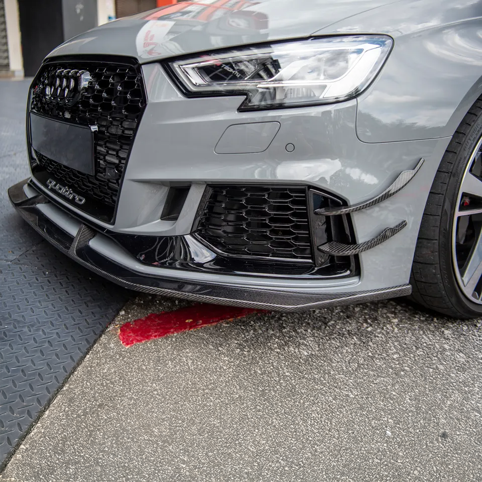 Audi Pre-Preg Carbon Fiber Front Canards for 8V RS3 FL