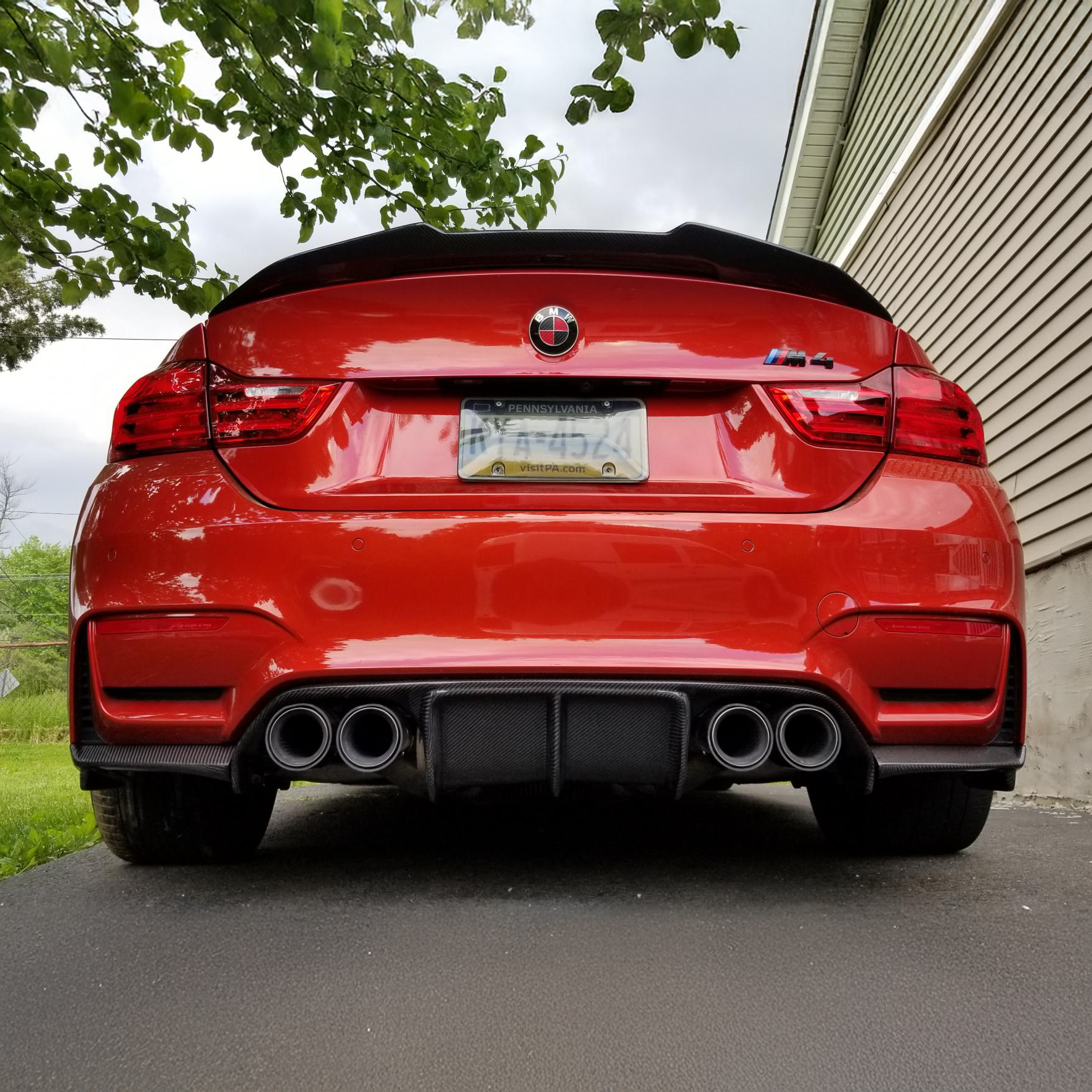 BMW Carbon Fiber M Performance Style Rear Bumper Spats for F80 M3 & F82 M4