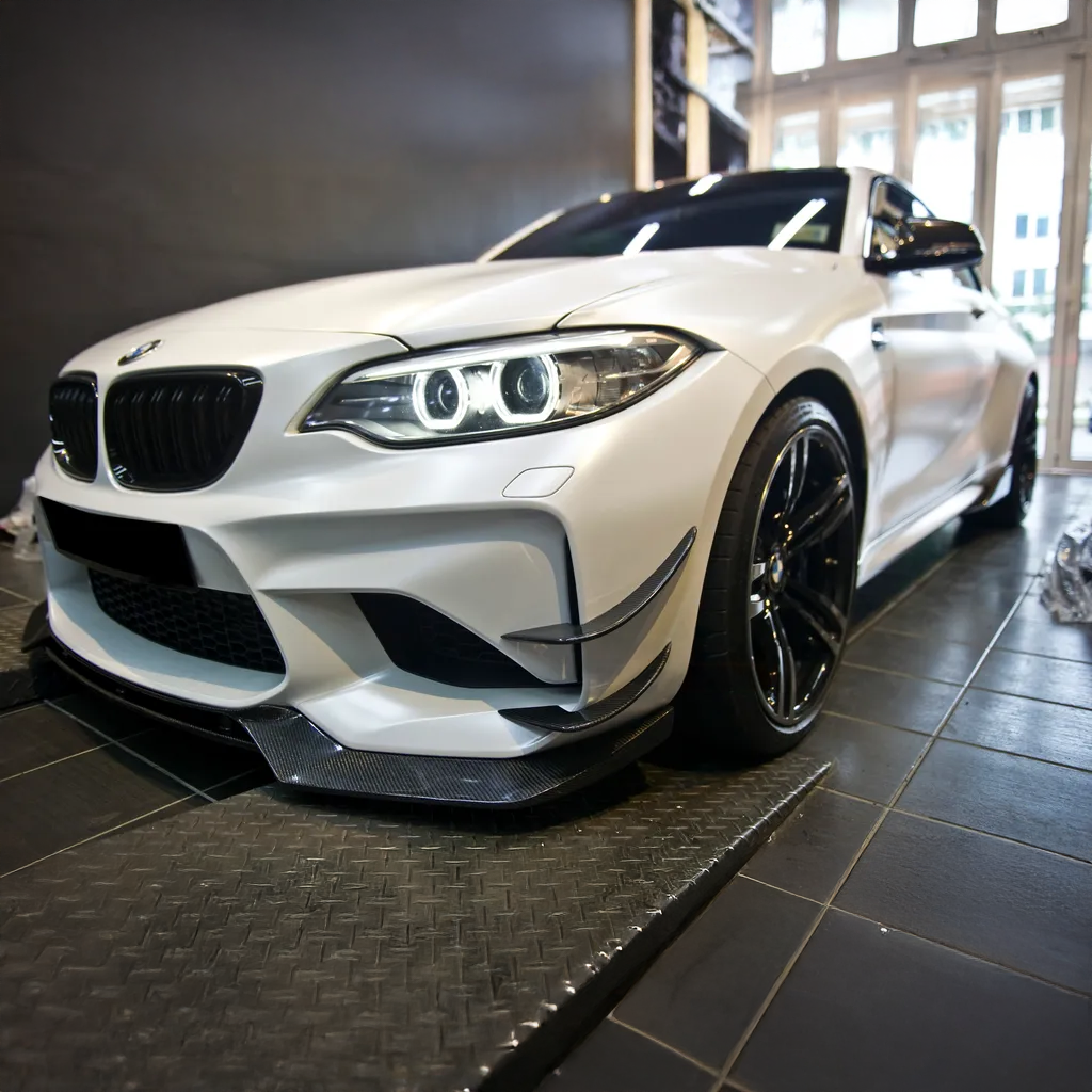 BMW Carbon Fiber AC Schnitzer Style Front Canards for F87 M2