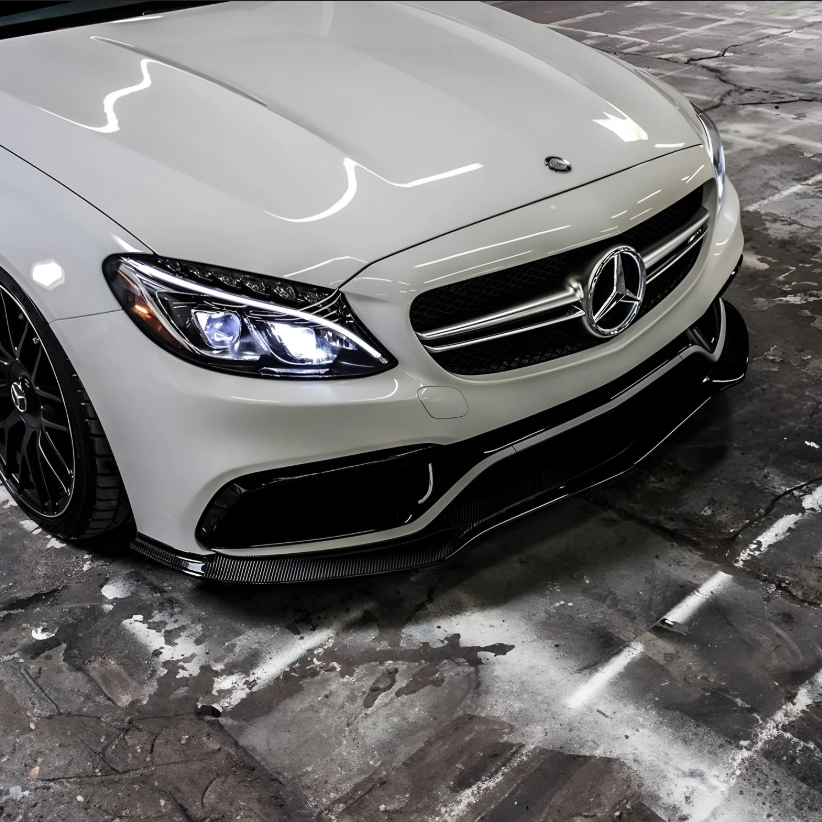 Mercedes Carbon Fiber PSM Style Front Splitter for W205 C63 Sedan & Coupe