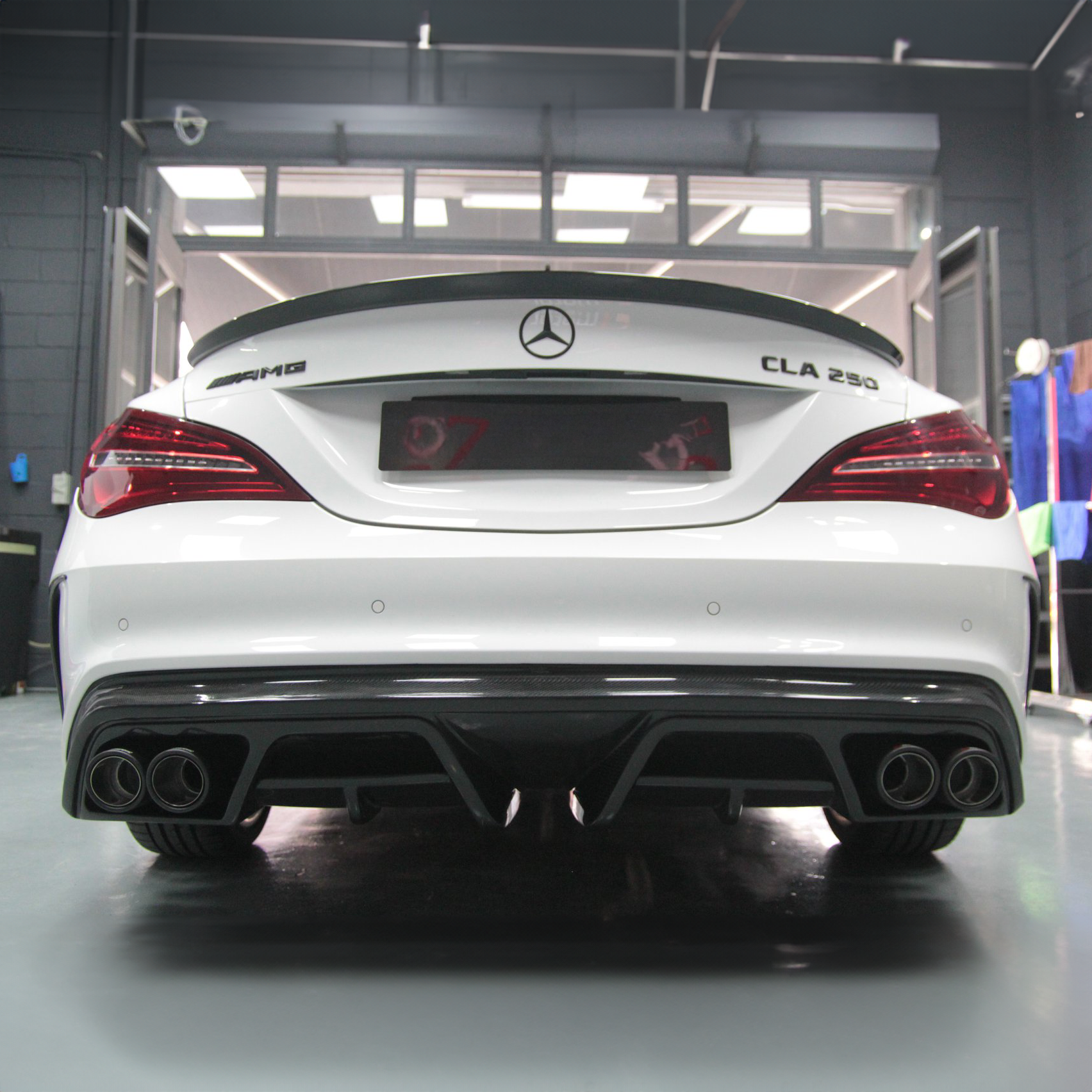 Mercedes Carbon Fiber Piecha Style Rear Diffuser for W117