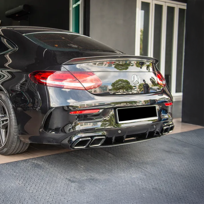 Mercedes C63S Style Rear Diffuser With Exhaust Tips for W205