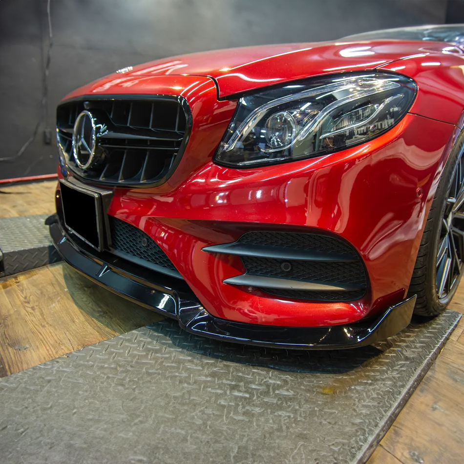 Mercedes Gloss Black Brabus Style Front Splitter for W213 Sedan PFL