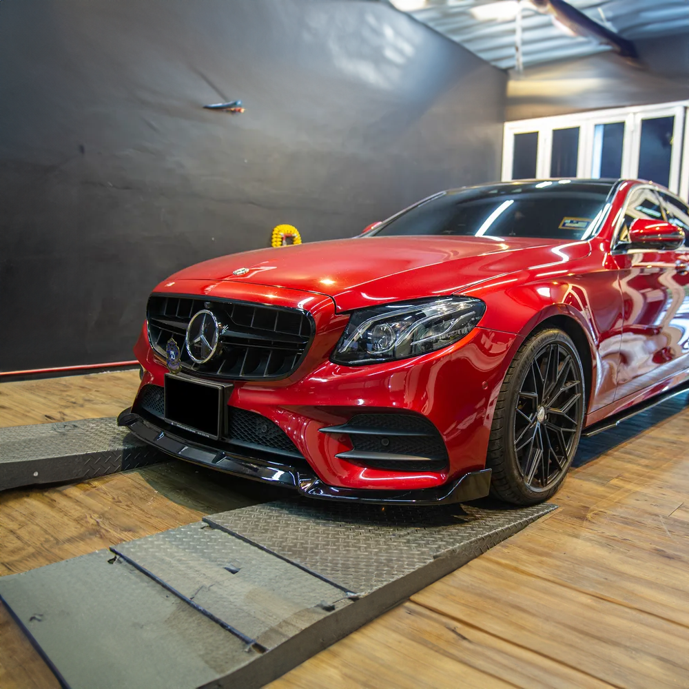 Mercedes Gloss Black Brabus Style Front Splitter for W213 Sedan PFL