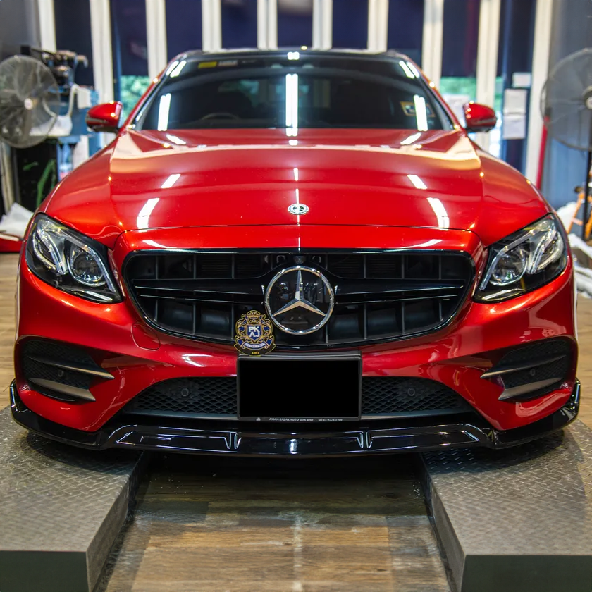 Mercedes Gloss Black Brabus Style Front Splitter for W213 Sedan PFL