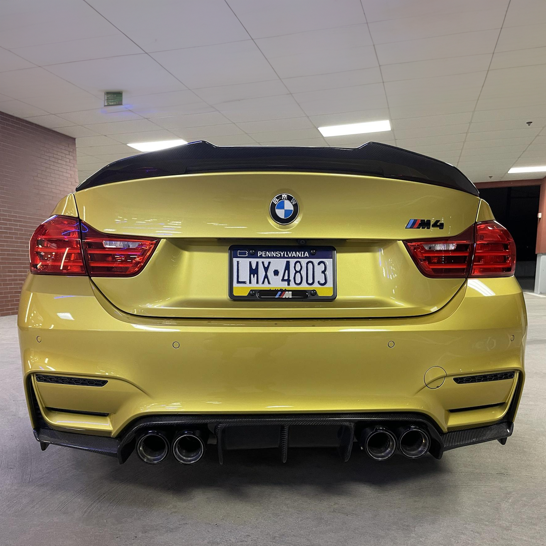 BMW Pre-Preg Carbon Fiber PSM Style Rear Spoiler For F82 M4