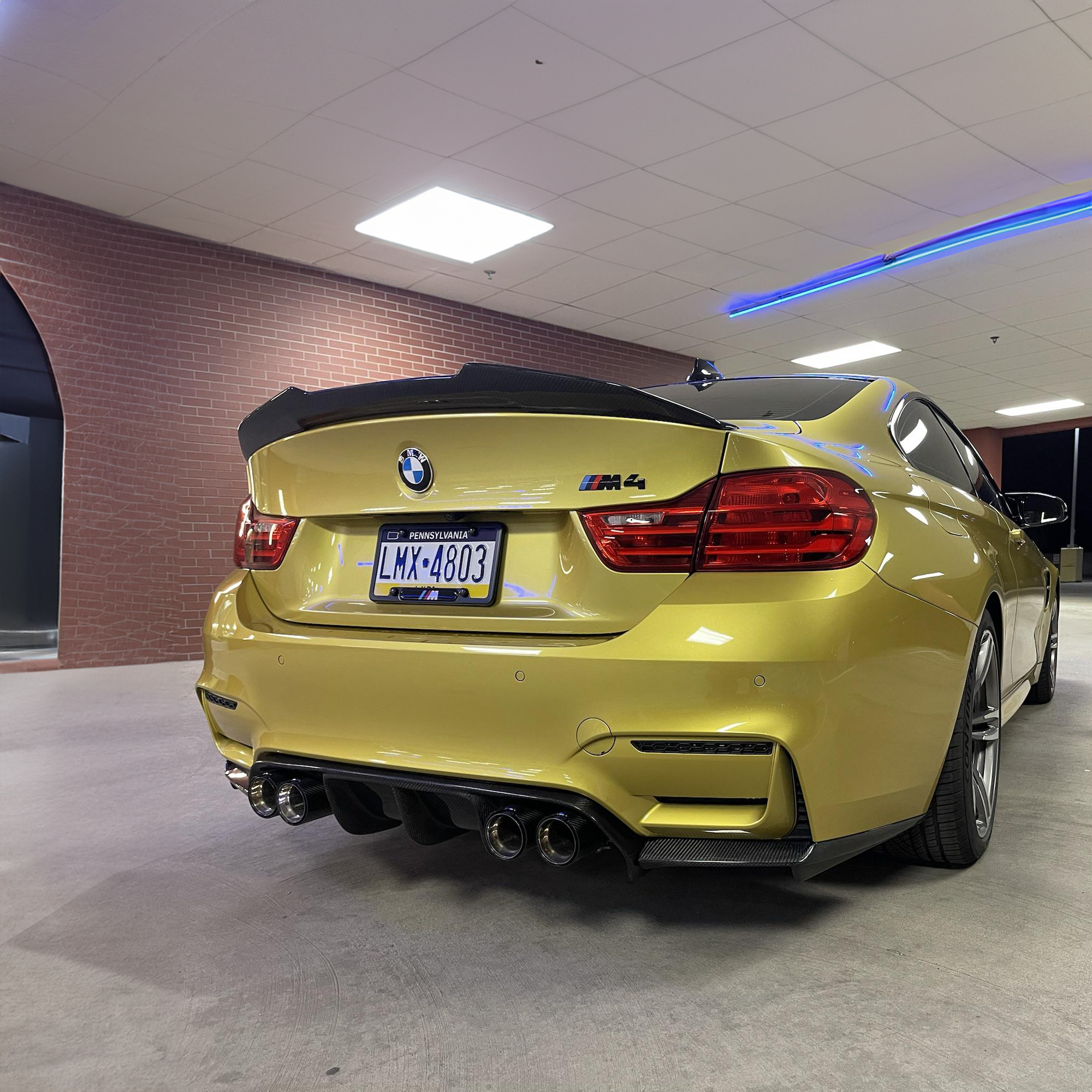 BMW Pre-Preg Carbon Fiber PSM Style Rear Spoiler For F82 M4