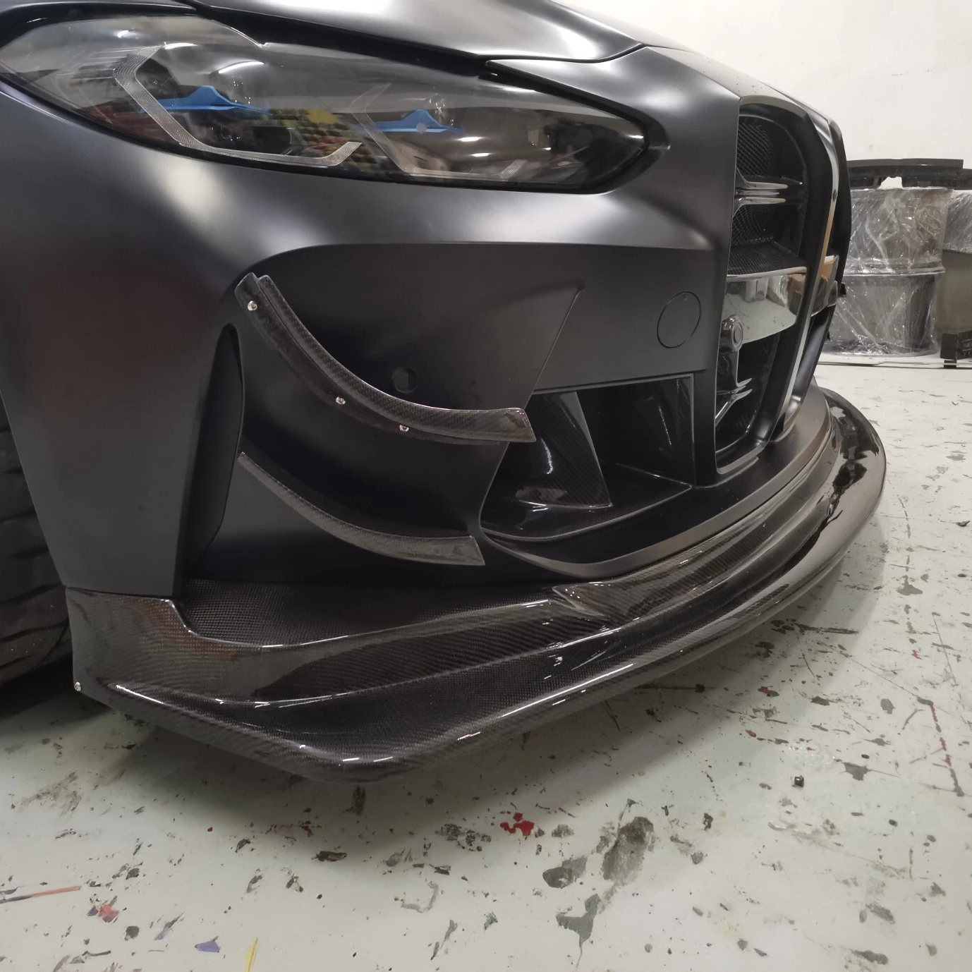 BMW Pre-Preg Carbon Fiber GT4 Style Front Splitter for G80 M3 & G82 M4