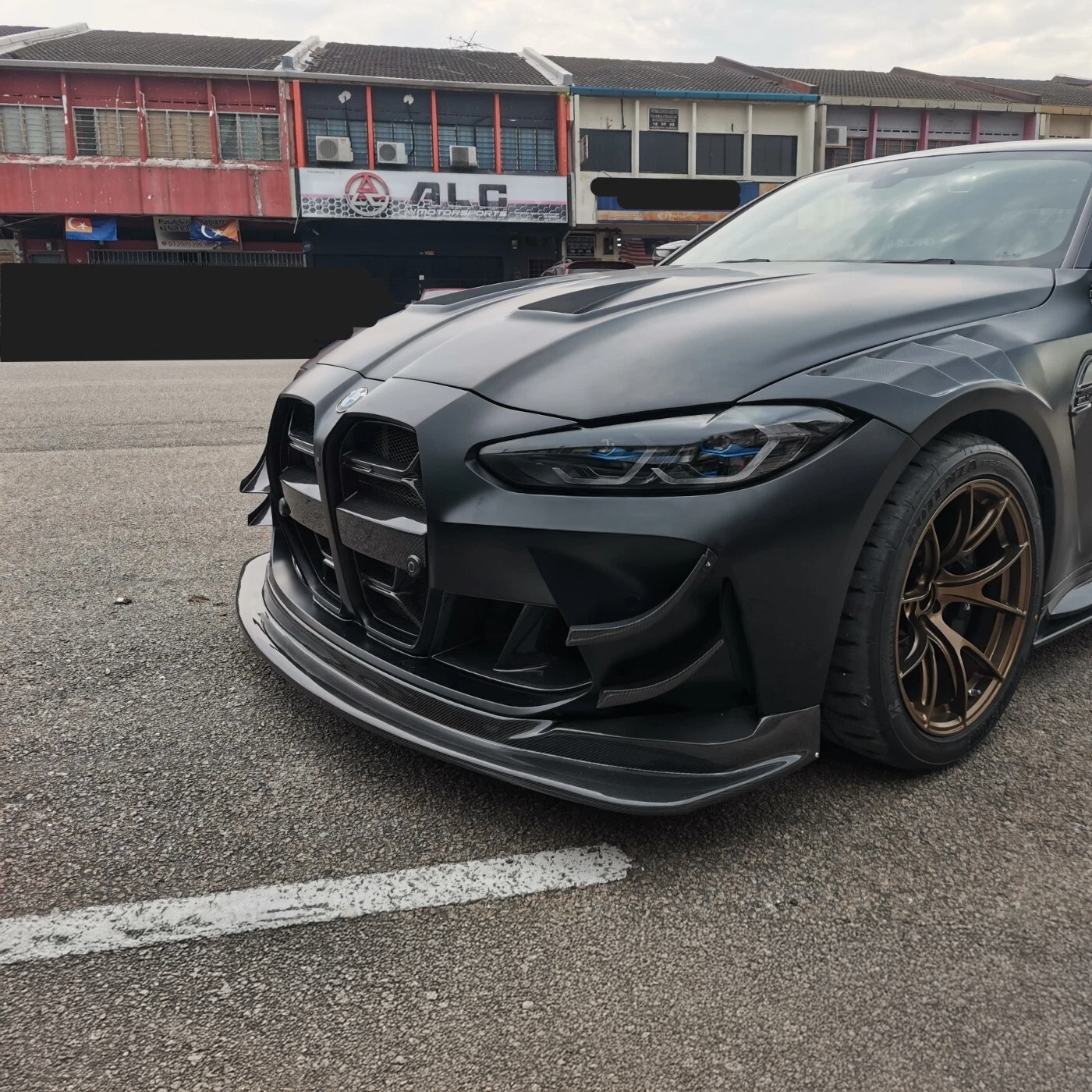 BMW Pre-Preg Carbon Fiber GT4 Style Front Splitter for G80 M3 & G82 M4