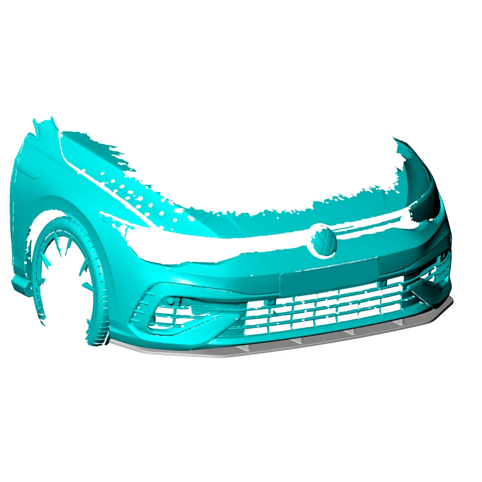 Volkswagen Carbon Fiber EEA Designs Front Splitter for Golf MK8R PFL