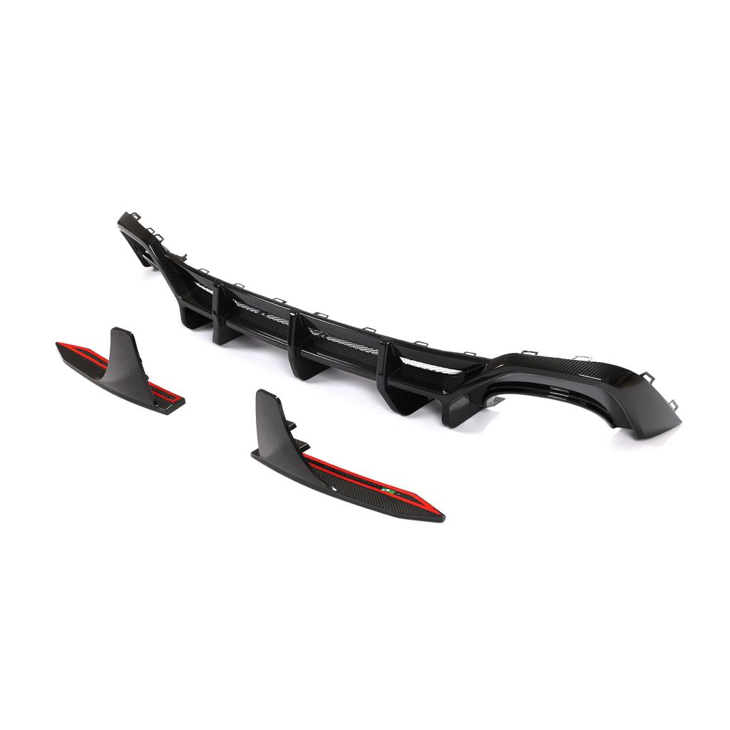 Audi Pre-Preg JSL Style Carbon Fiber Rear Diffuser & Spats for C8 RS6 & RS7