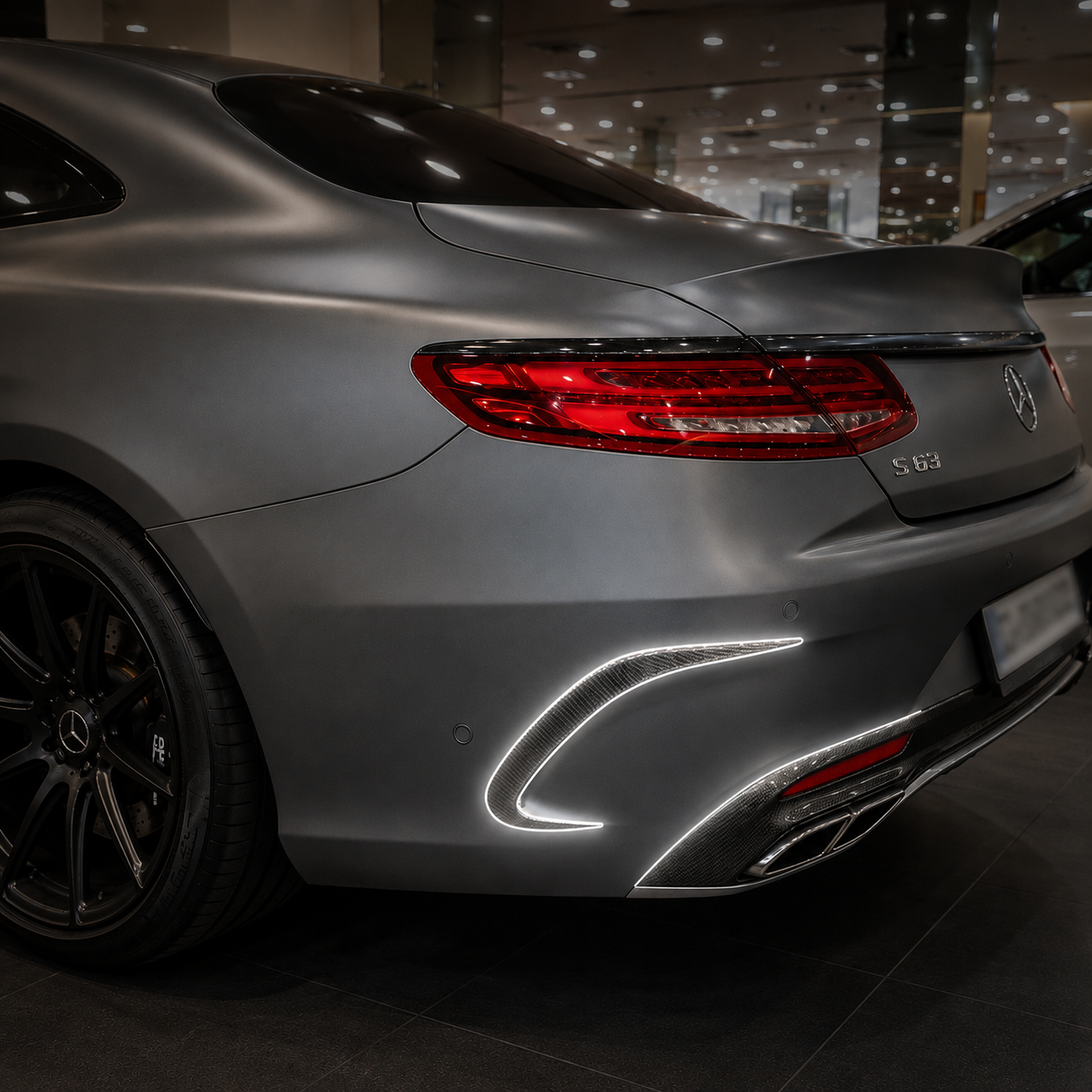 Mercedes Carbon Fiber Rear Bumper Vent Trim for C217 S-Class