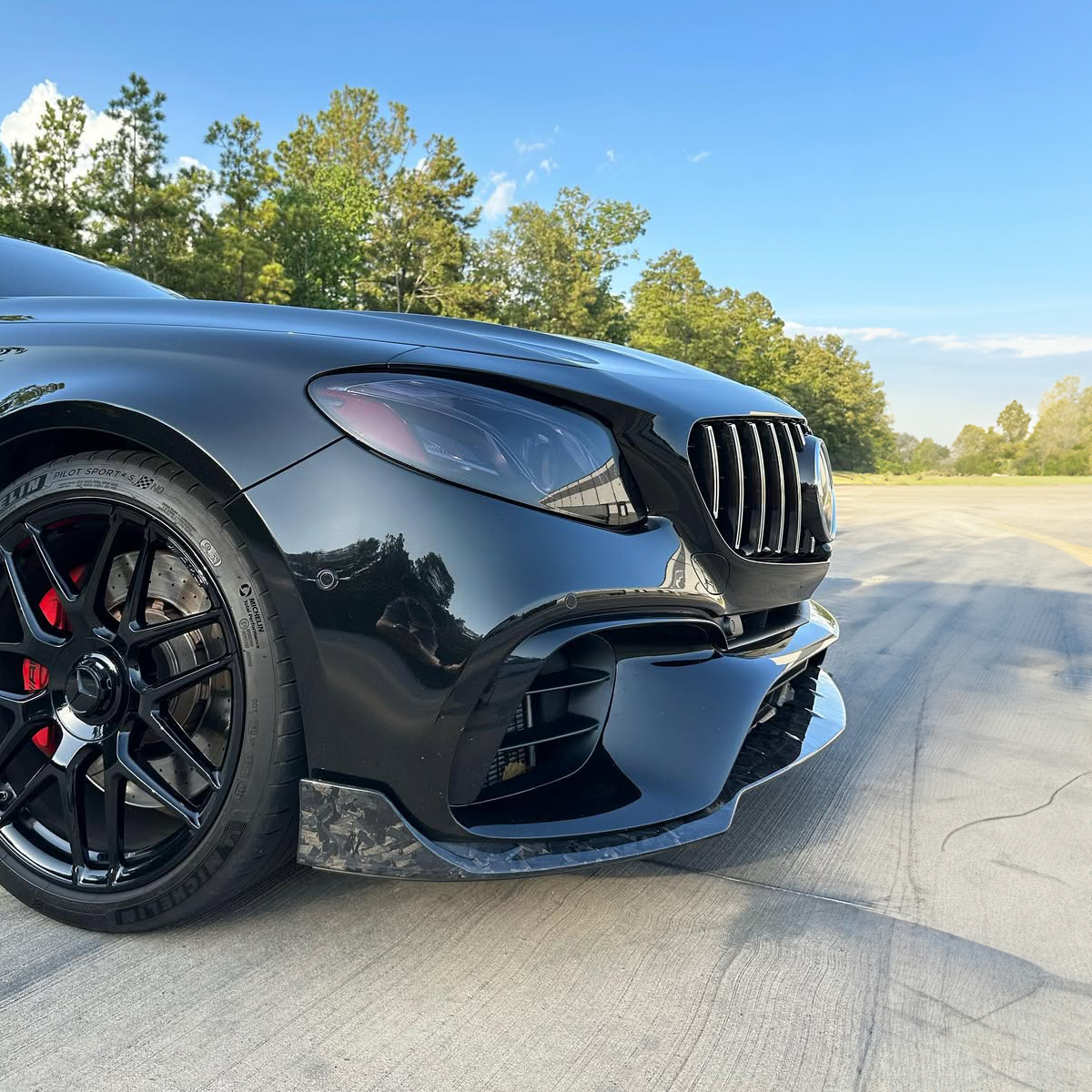 Mercedes Carbon Fiber Brabus Style Front Splitter for W213 E63