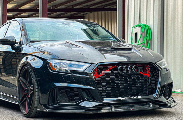 The Ultimate Audi RS3 Upgrade: Carbon Fiber Front Splitters and Canards Explained