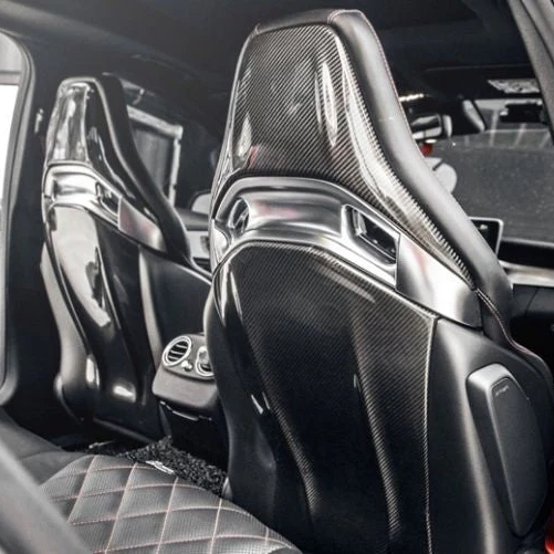 Mercedes Carbon Fiber AMG Seat Back Covers for AMG Recaro Seats