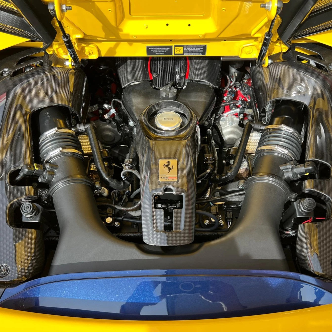 Ferrari Pre-Preg Carbon Fiber Engine Cover for 488 GTB & GTS