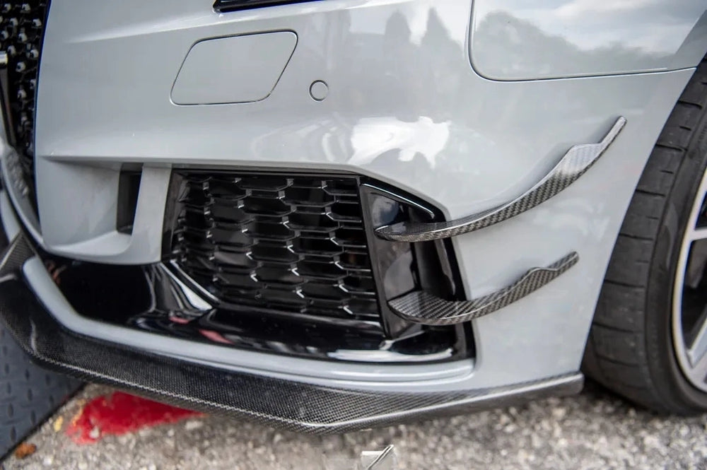 Audi Dry Carbon Fiber Front Canards for 8V RS3 FL