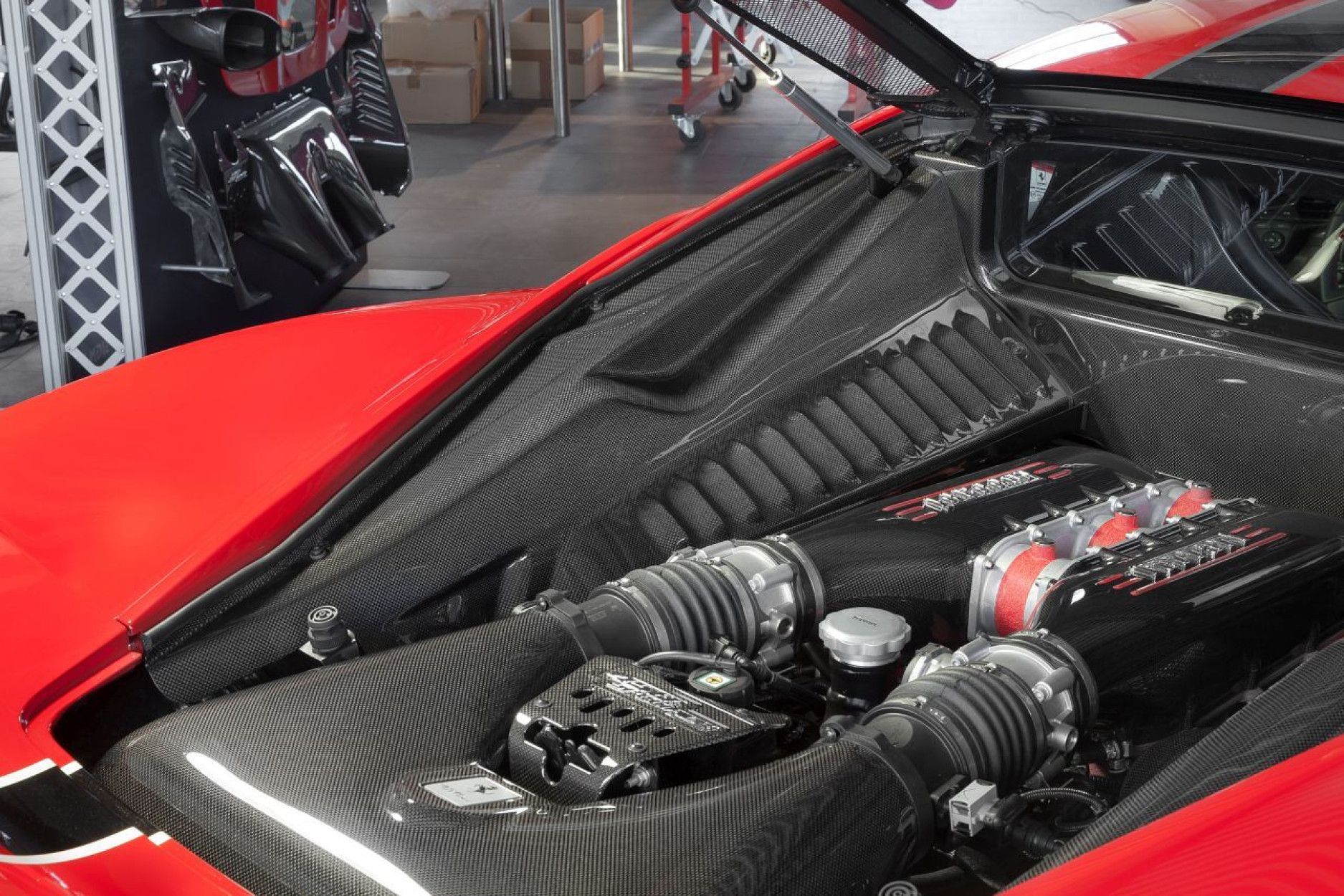 Ferrari Pre-Preg Carbon Fiber Engine Bay Panels for 458 Spider