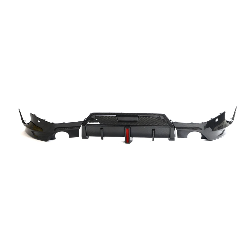 BMW Carbon Fiber Rear Diffuser with Brake Light for G42