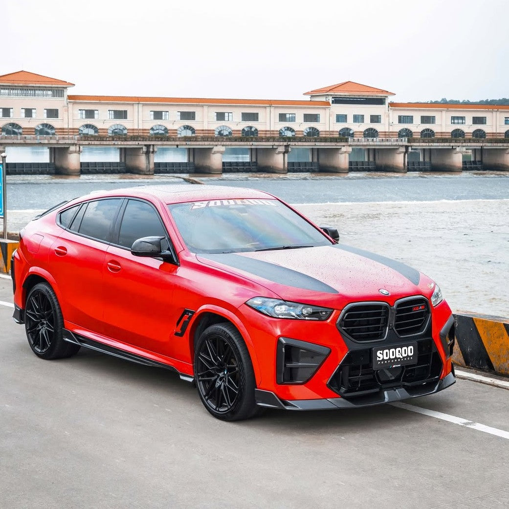 BMW SooQoo Pre-Preg Carbon Fiber Front Splitter for F96 X6M LCI