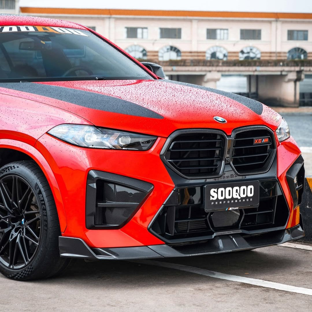 BMW SooQoo Pre-Preg Carbon Fiber Front Splitter for F96 X6M LCI