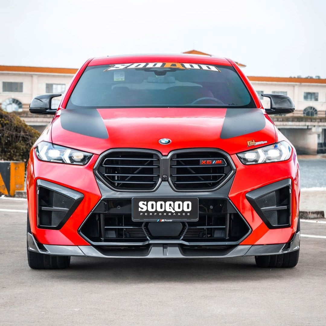 BMW SooQoo Pre-Preg Carbon Fiber Front Splitter for F96 X6M LCI